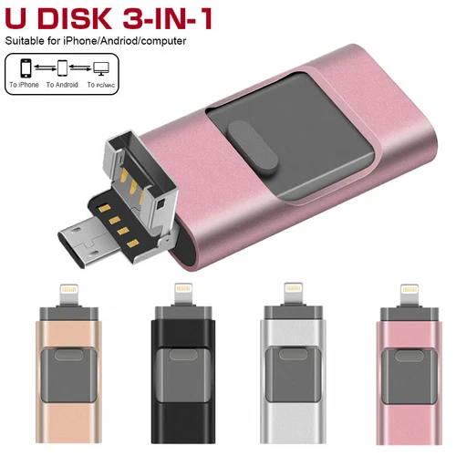 3 in 1 2TB USB 3.0 Flash Drive Speicherstick Für iPhone 11 12 13 14 Pro Max iPad