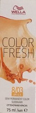 Image of WELLA COLOR FRESH SEMI PERMANENT COLOUR 75ml - 8/03 LIGHT NATURAL GOLD BLONDE