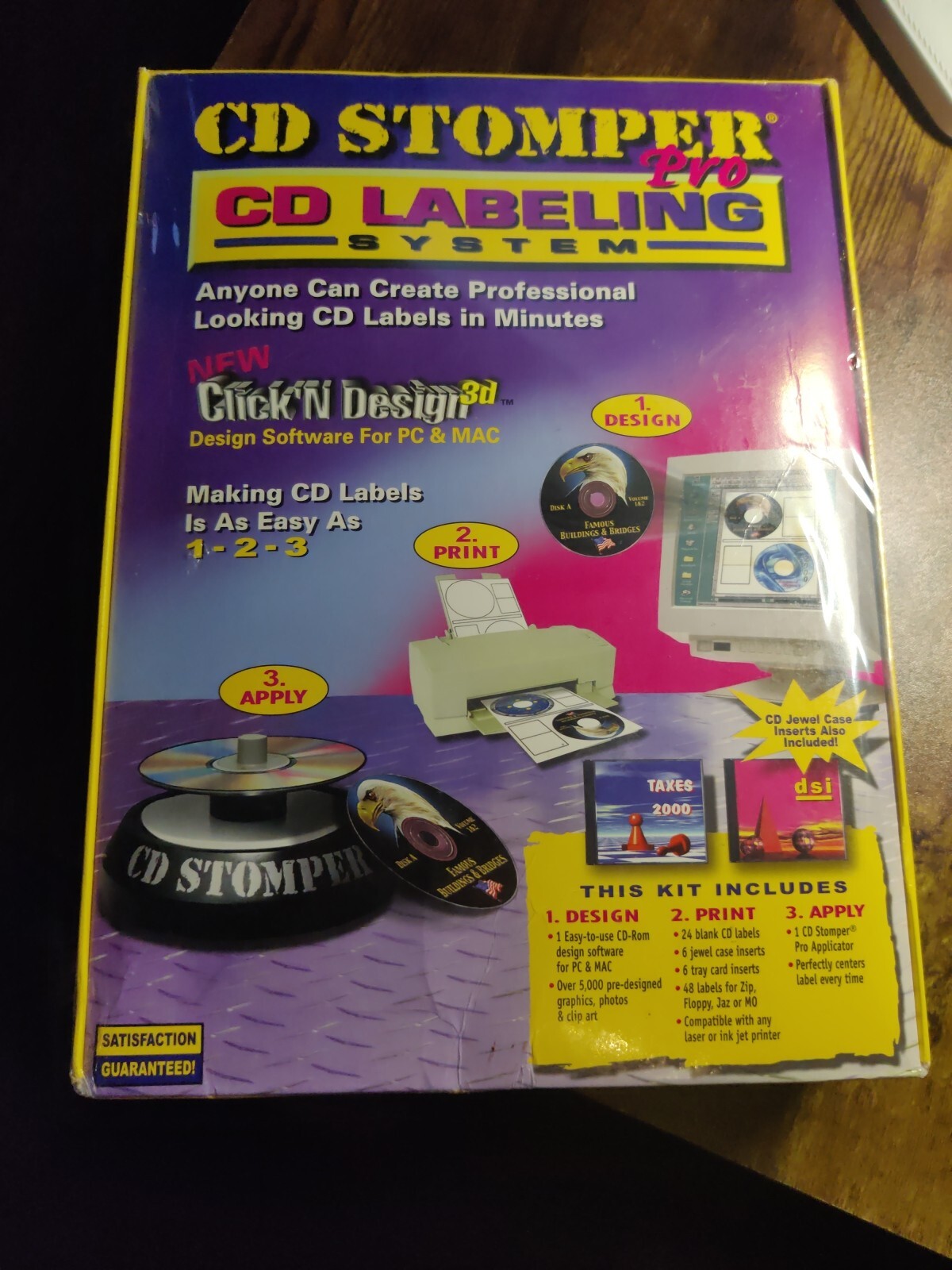 New Sealed CD Stomper Pro CD Labeling System Label Maker Apply Print ...