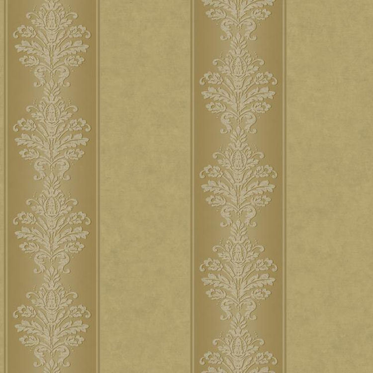 Chocolate & Gold Damask Stripe Wallpaper on Creams & Browns RL9548 eBay