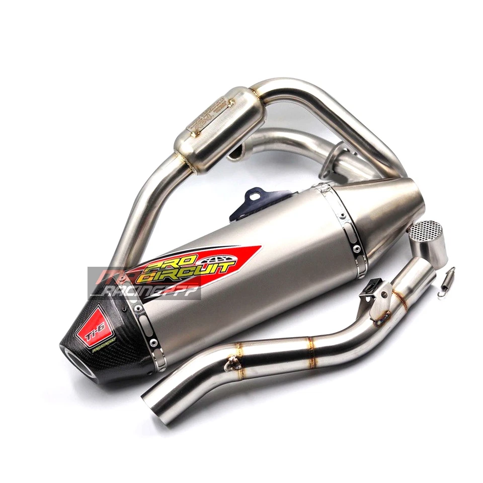FULL SYSTEM EXHAUST MUFFLER RACING CARBON PIPE FIT FOR KAWASAKI KLX230L KLX230R - Image 4 of 4