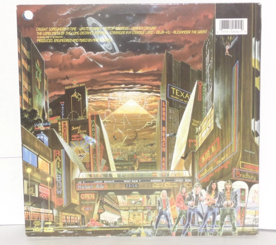 IRON MAIDEN Somewhere In Time LP Vinyl DMM SJ12524 Bruce Dickinson PLAYS WELL - Image 3 of 4