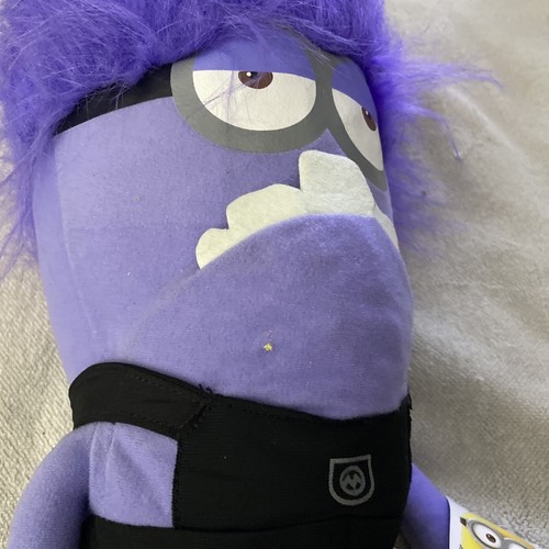 Licensed 2013 Despicable Me 2 Evil Purple Minion Plush Toy Factory 17” W/Tag - Picture 11 of 11