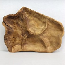 Charcuterie Wood Platter Organic Shape Divided Tray 16 3/4 X 12 1/4
