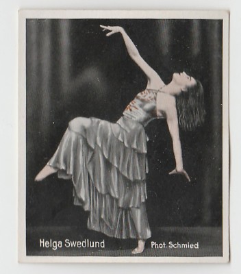 1930s German Dance Floors Of The World Tobacco card #030 Helga Swedlund