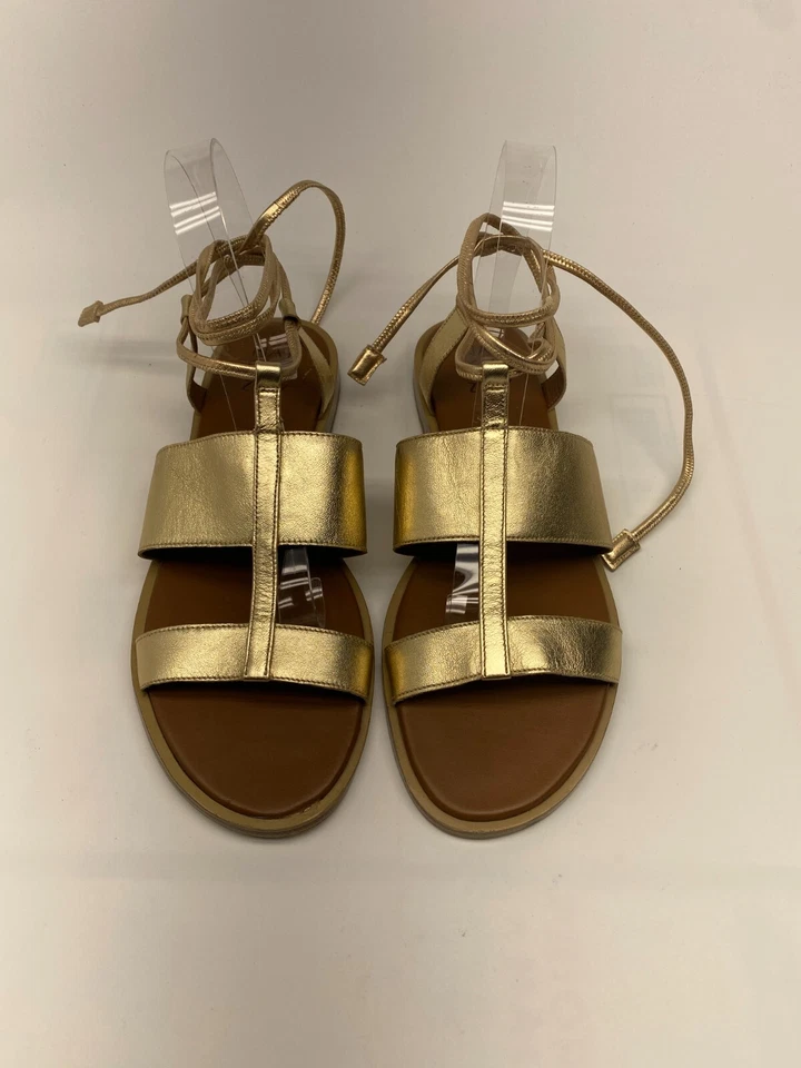 Naturalizer Womens Fayee Gold Strap Lace Up Sandal Sz 9.5 - Image 2 of 4