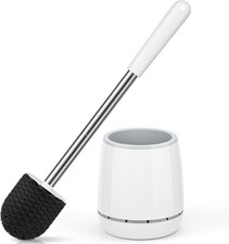 Toilet Brush, Toilet Brush and Holder with 304 Stainless Steel Handle, Space