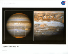 Vintage NASA Jupiter Red Spot Jr Hubble Space Telescope Astronomy Lithograph
