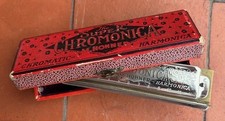 Vintage Hohner Super Chromonica Chromatic Harmonica in Original Case.