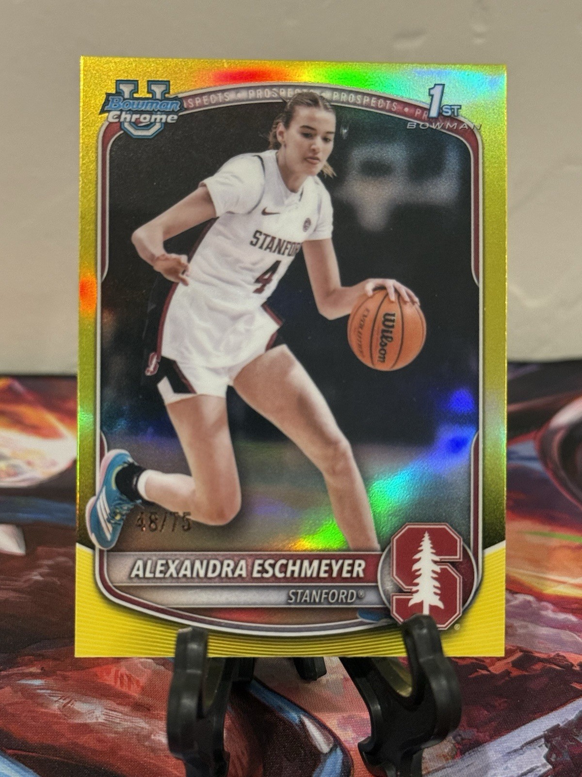 2025-26 Topps Bowman Chrome Alexandra Eschmeyer BCP-75 Yellow Parallel # 48/75