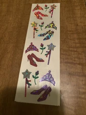 Mrs Grossman PRINCESS GEAR Stickers CROWN WAND SLIPPERS ROSE