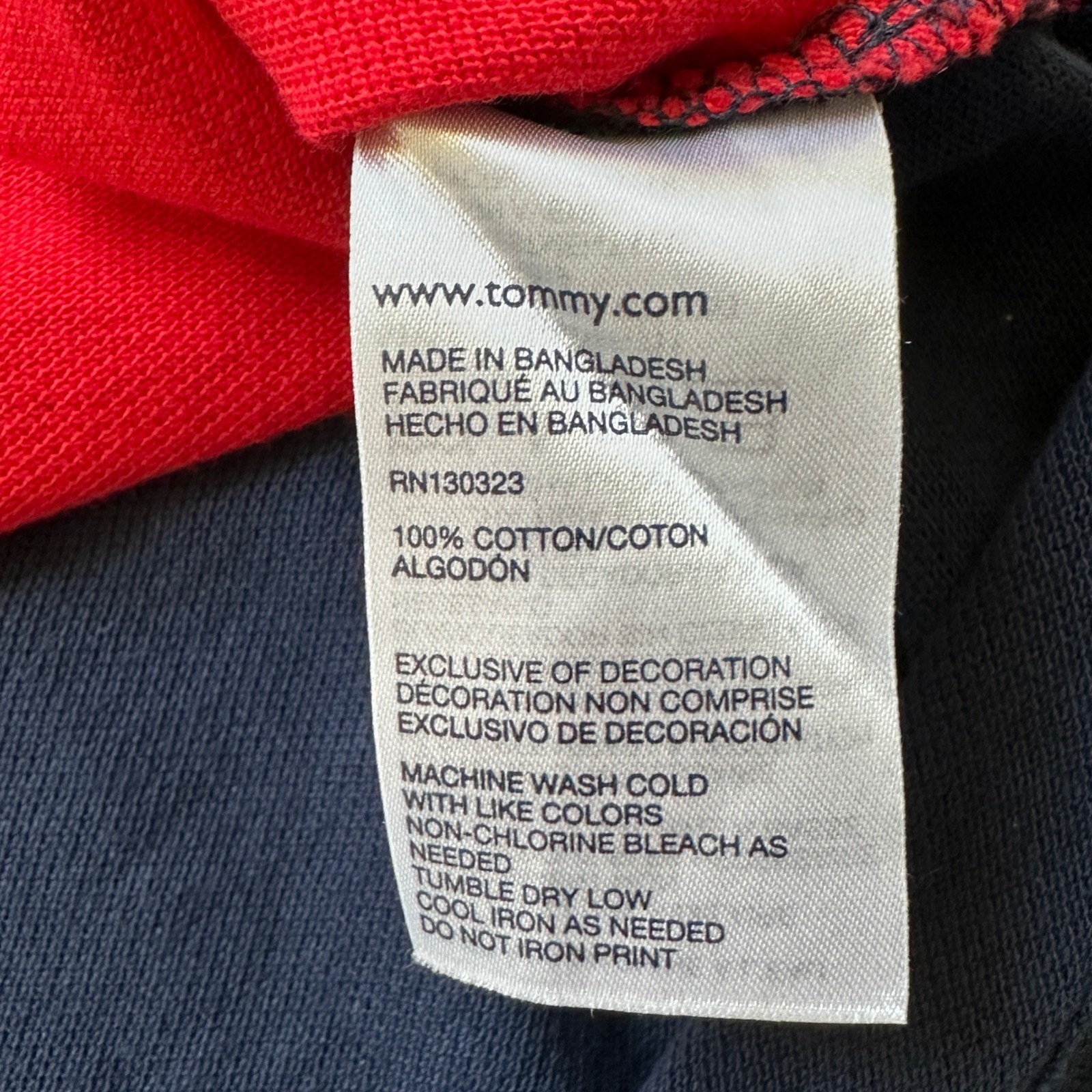 Tommy Hilfiger Youth Polo Color block XL Multicolor Statement Y2K Retro Graphic thumbnail 8