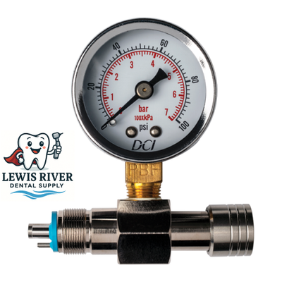 #ad DCI 7267 Dental Handpiece Pressure Test Gauge 0 100 PSI $53.95