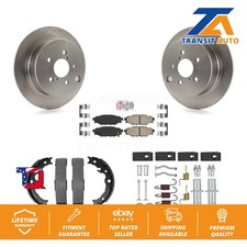 Rear Disc Rotors Ceramic Pads Parking Shoes Hardware Kit For Subaru Crosstrek XV