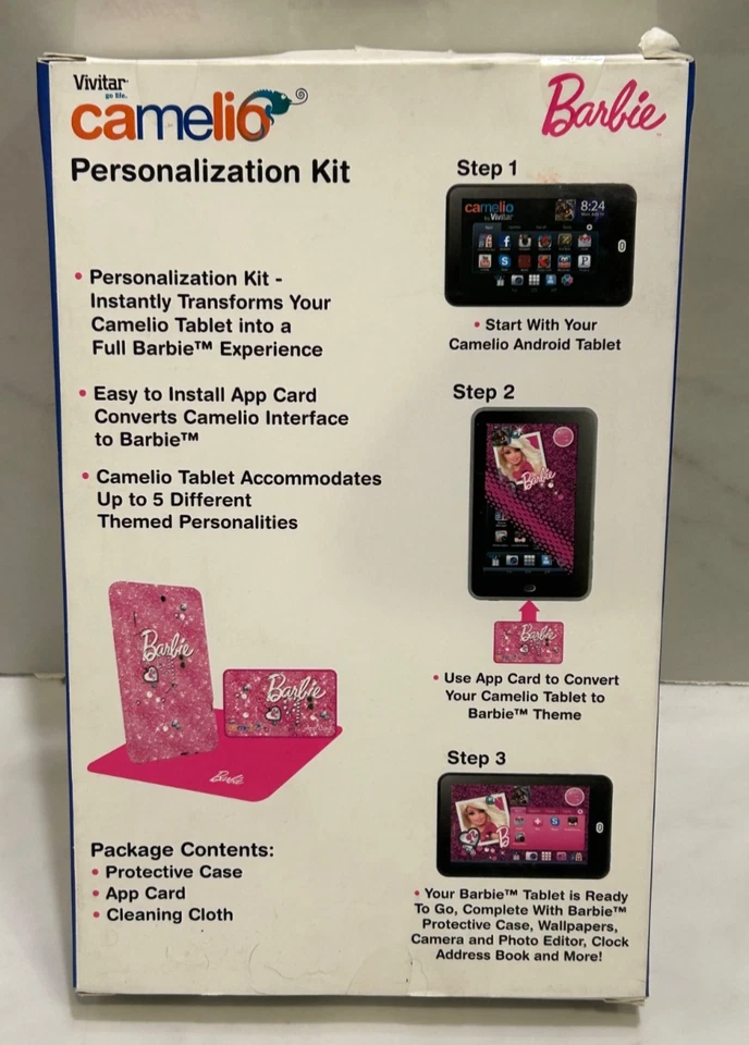 Kit de personalização Barbie rosa camélio capa protetora app cartão pano de limpeza - Imagem 2 de 2