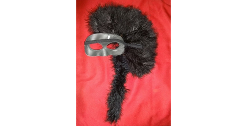 elegant PEACOCK FEATHER mask with sequins cosplay / halloween - Picture 2 of 2