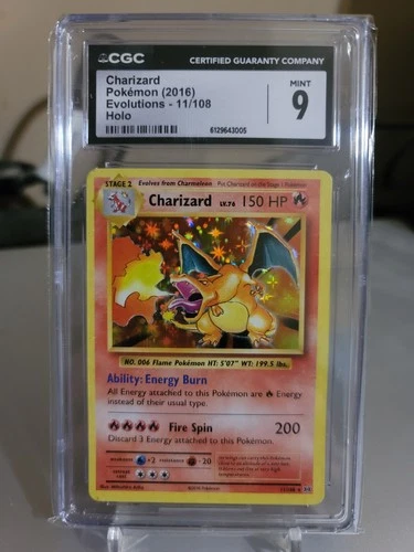 Charizard 2016 Pokemon XY HOLO Evolutions 11/108 CGC 9