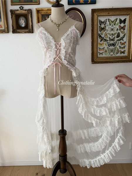 Victorian Style Mesh Maxi Tutu Babydoll size S/M-Excellent Cond*No US Shipping*