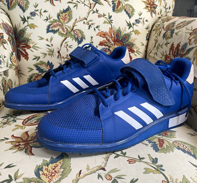 adidas Power Perfect III Weightlifting Shoes Mens Sz 15 Blue/White F99835