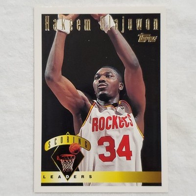 1995-96 Topps Scoring Leaders Hakeem Olajuwon #7 Houston Rockets