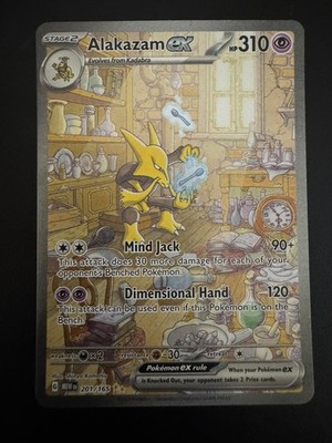 Alakazam EX 201/165 S&V 151 Special Illustration Rare Pokemon Card
