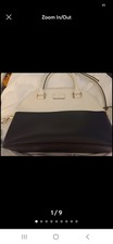 Kate Spade Women's Satchel Purse Navy Blue White Colorblock Leather