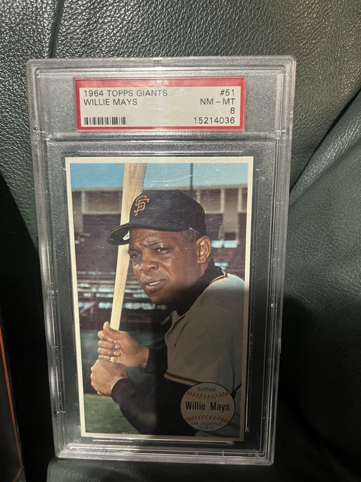 Willie Mays 1964 PSA 8. NM-MT Comes With 2014 Champagne Bottle. - Image 2 of 4