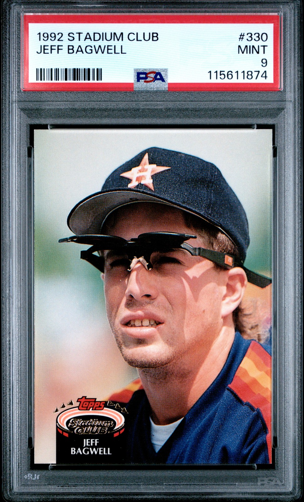 1992 STADIUM CLUB #330 JEFF BAGWELL PSA 9