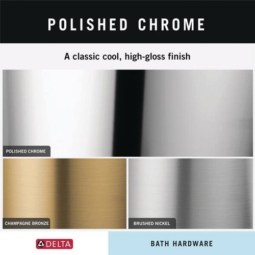 Chamberlain 3-Piece Bath Hardware Set 24 in. Towel Bar Toilet Paper Ring Chrome - 第 5/9 張圖片
