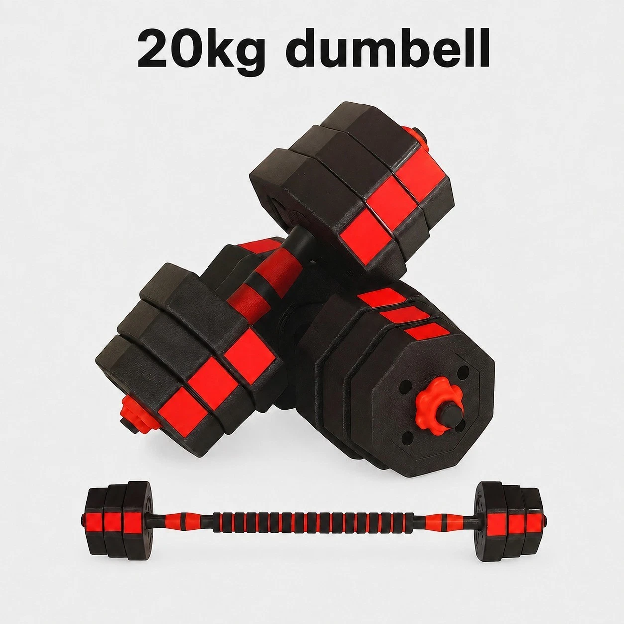 Dumbbells 20KG Adjustable Octagonal Workout Set