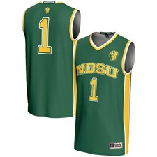 NDSU Bison #1 GameDay Greats Unisex Green Basketball Official NCAA Jersey