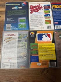 8 Lot NES Custom Game Cases Baseball Pool Jaws Punchout Marble Ice Climber