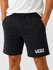 Vans Boys Navy Logo Casual Shorts Medium Elastic Drawstring Pull On M NWT