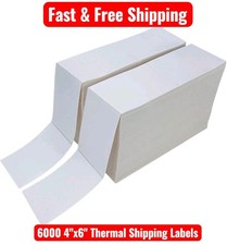 1 Box Of 6000 4x6 Fanfold Thermal Shipping Labels Perforated Label UPS CERTIFIED