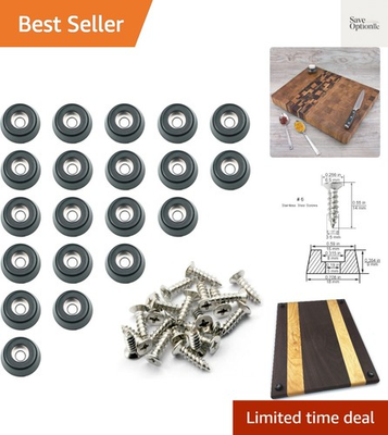 #ad Versatile 3 4quot; Rubber Furniture Feet with Stainless Washers Ideal for Kitchen $21.99