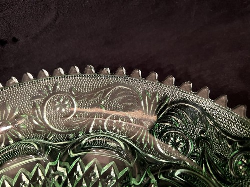 Vintage Duncan & Miller Flared Deviled Egg Plate - Light Green - Picture 2 of 3