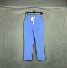 Figs Yola Scrub Pants High Waisted Womens Size XS PETITE Ceil Blue