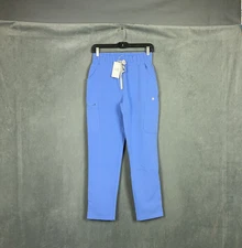 Figs Yola Scrub Pants High Waisted Womens Size XS PETITE Ceil Blue