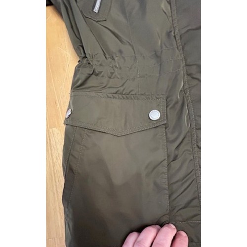 BCBGeneration OLIVE Lightweigth Hooded Windbreaker Jacket Coat Zippers L - Picture 14 of 17
