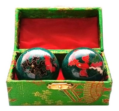 Qi Gong Kugel Drache grün 45mm