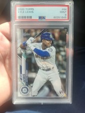 2020 TOPPS #64 KYLE LEWIS ROOKIE CARD RC SEATTLE MARINERS, PSA 9 MINT . rookie card picture