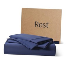 Evercool+ Starter Sheet Set, Queen, Blue, Queen (No Flat Sheet) Midnight Blue
