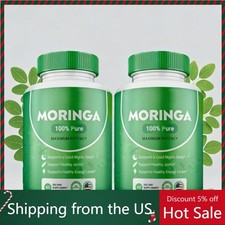 Rosabella Moringa Capsules-Pure Nutrient-Rich Moringa Powder, Natural Green,2pcs