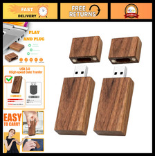64GB Wood USB 3.0 Flash Drive - 2 Pack Walnut Memory Stick, Thumb Drive, Zip Dri