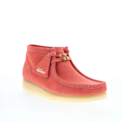 Clarks Wallabee Boot chukka pour femmes en suede rose - Photo 1/4