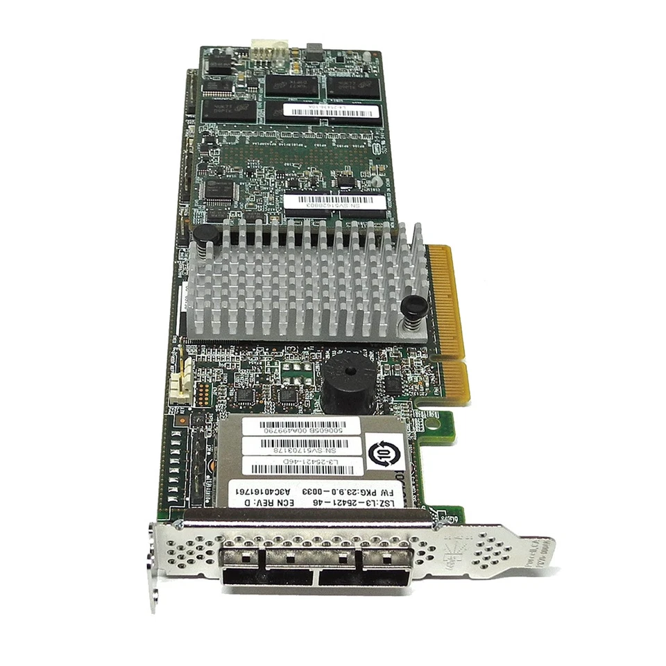 LSI Fujitsu MR SAS9286CV-8e 6Gb 1GB Cache PCIe x8 RAID Controller A3C40161761 LP - Immagine 3 di 4