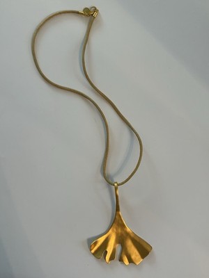 RLM Studio Robert Lee Morris Ginkgo Leaf Brass Necklace
