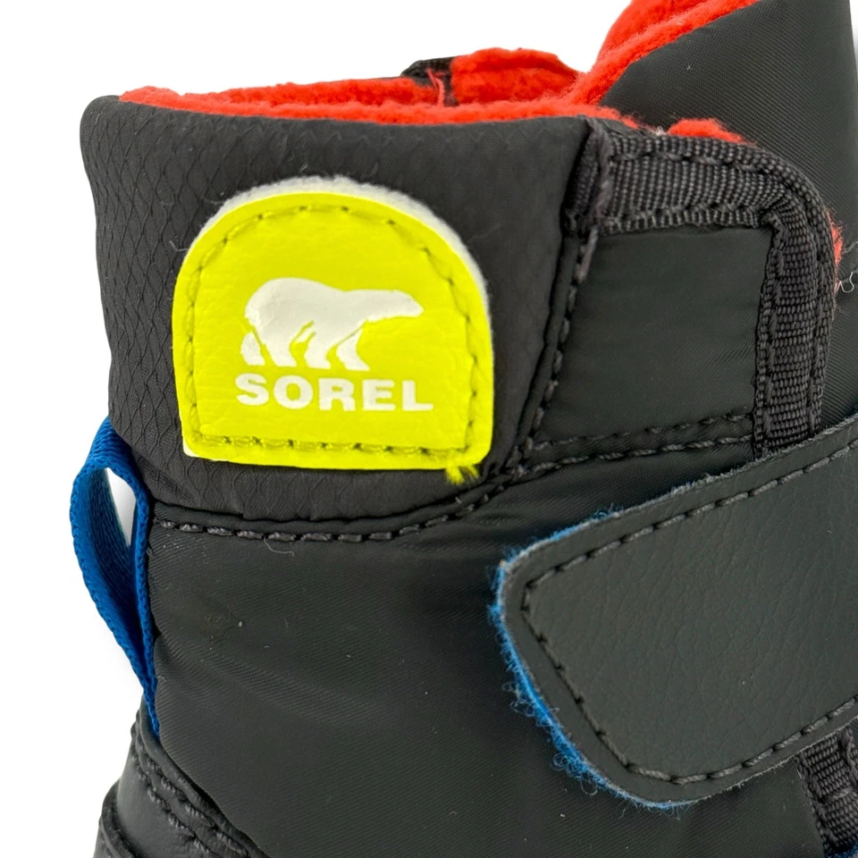 Sorel Whitney II Botas de Nieve Forradas de Vellón Negras Bebé Niño Talla 4 Impermeables Foto 4 de 4