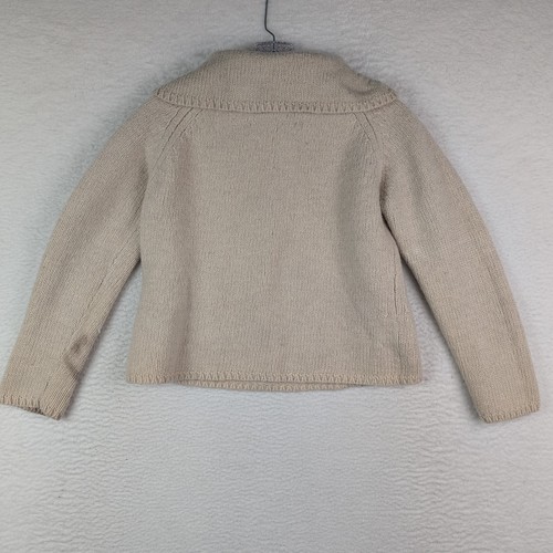 VTG Pendleton Sweater Merino Wool Cream Colored Aztec Women’s Large *FLAW* - Picture 5 of 9