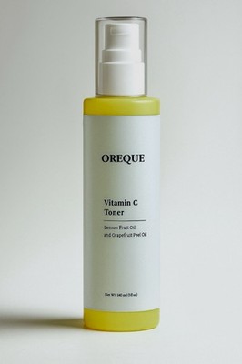OREQUE Vitamin C Face Toner, Lemon Fruit Oil & Grapefruit Peel Oil 5 fl oz